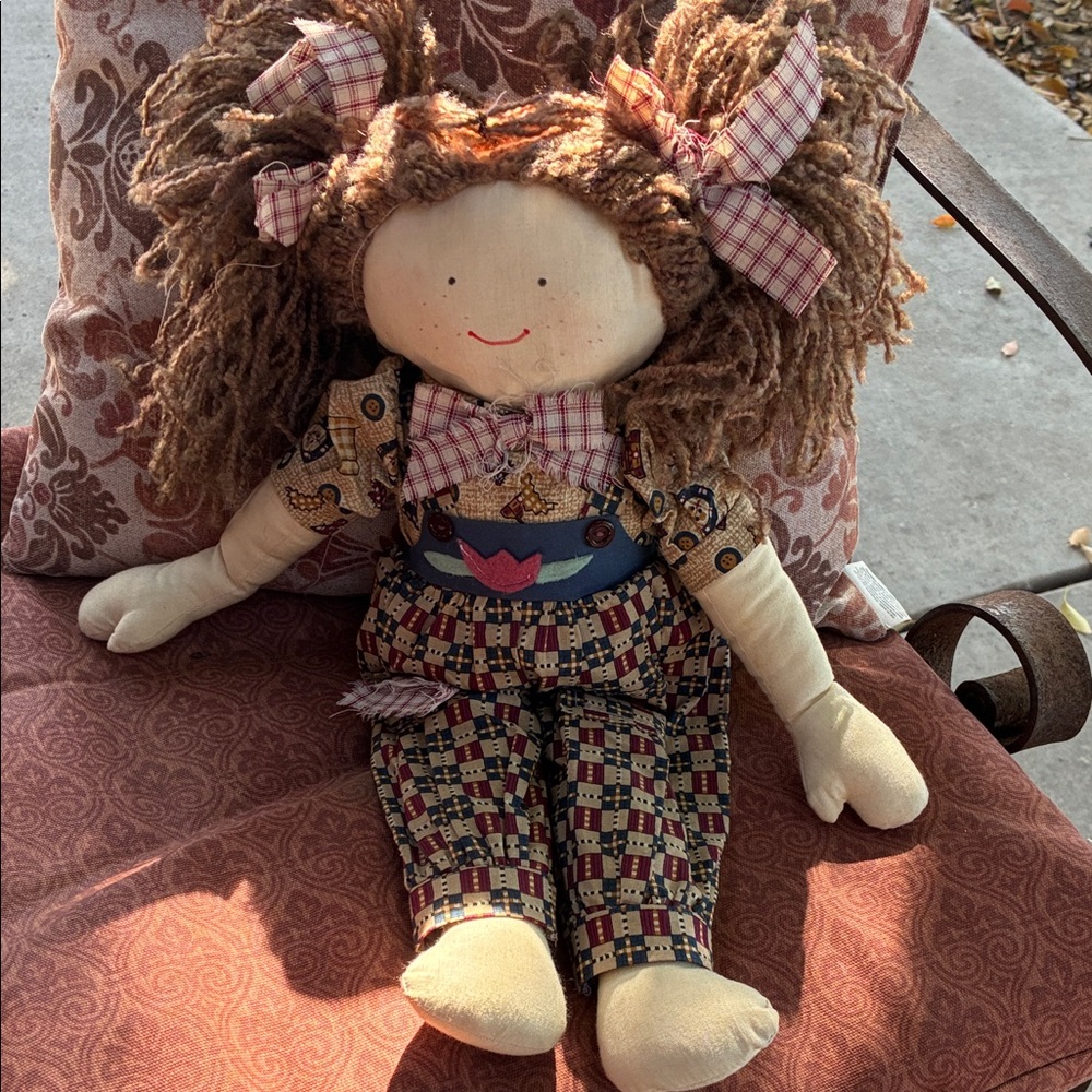 Handcrafted Brown Rag Doll Plush - Home Art Decorative   Ventige
